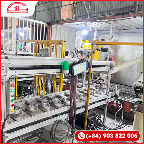Robotic product grinding line
